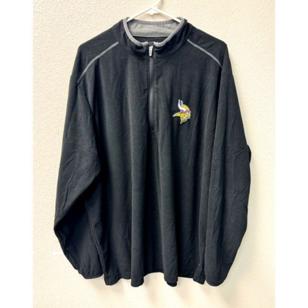 Minnesota Vikings‎ Antigua Quarter Zip Pullover Jacket Mens Size XL
